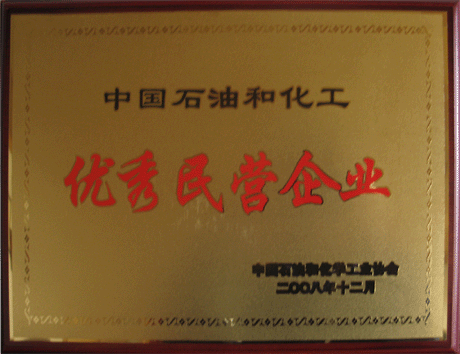 2008年12月公司被中國石油和化學(xué)工業(yè)協(xié)會(huì)評(píng)為“中國石油和化工優(yōu)秀民營(yíng)企業(yè)”稱號(hào)